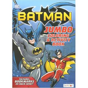 Batman Coloring Book 1 Title, Fun Game Workbook for Learning Drawing Coloring, Gift for Kids Toddler Activity at Classroom Home, 80 Pages, 1-Pack