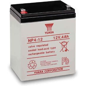 EnerSys Genesis NP4-12 - 12 Volt/4 Amp Hour Sealed Lead Acid Battery with 0.187 Fast-on Connector
