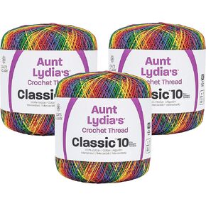 Aunt Lydia's Bulk Buy Crochet Cotton Classic Crochet Thread Size 10 (3-Pack) Mexicana 154-250