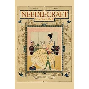 Victorian Girl does Needlepoint Portrait Poster Print by Needlecraft Magazine (24 x 36)
