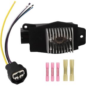 مقاوم محرك منفاخ HVAC لسيارة Ford Excursion 2002-2005 No.6C3Z19E624AA مقاوم منفاخ السخان باللون الأسود والفضي