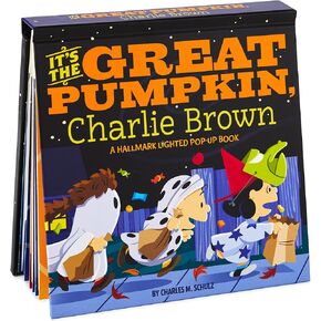 Hallmark Peanuts It's The Great Pumpkin, Charlie Brown Lighted Pop-Up Book, Gift for Kids