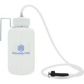 MichaelPro MP019006 34oz (1000cc) Manual Brake Bleeder Bottle, for Containing Used Brake Fluids, A Rubber Connector That Fits Most Bleeder Screws