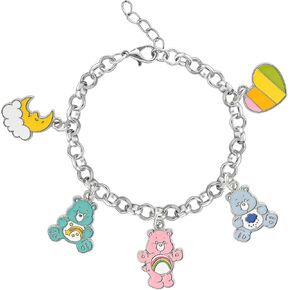 SALLY ROSE Care Bears Charm Bracelet Official License, 6.7" Fashion Jewelry Care Bears Charm Bracelets