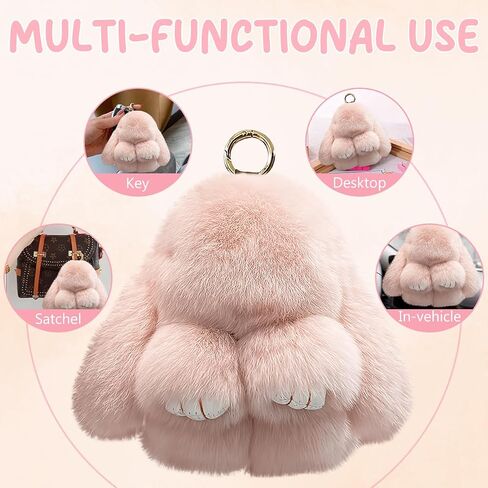 Bunnylulu Keychain, Bunny Lulu Keychain, Bunny Keychain Plush With Exquisite Box, For Christmas Gifts in Saudi Arabia