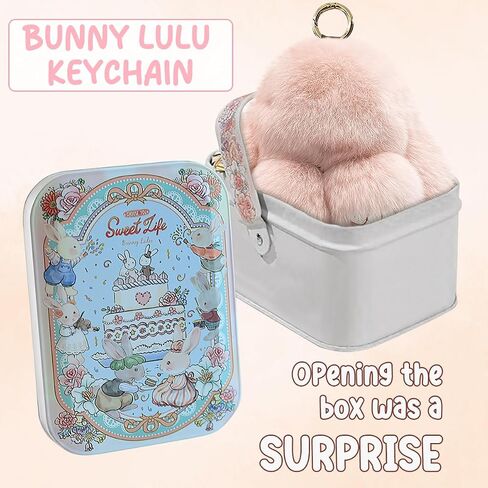 Bunnylulu Keychain, Bunny Lulu Keychain, Bunny Keychain Plush With Exquisite Box, For Christmas Gifts in Saudi Arabia