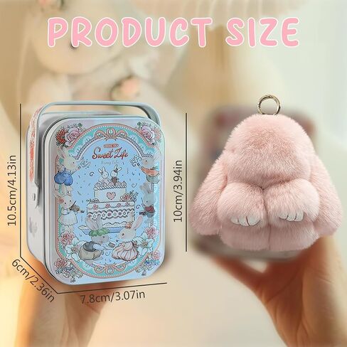 Bunnylulu Keychain, Bunny Lulu Keychain, Bunny Keychain Plush With Exquisite Box, For Christmas Gifts in Saudi Arabia
