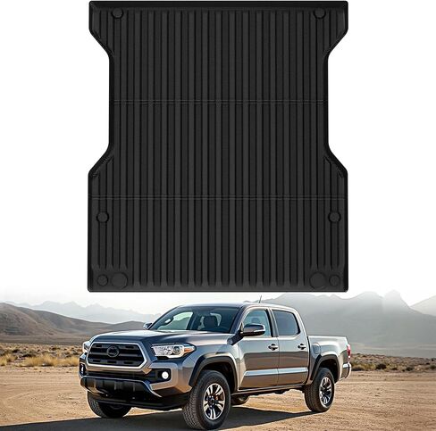 OEDRO Truck Bed Mat Fit for 2024 Toyota Tacoma 5FT Bed Mat, TPE All Weather 2024 Tacoma 5FT Heavy Duty Pickup Bed Liner Accessories, Black in Saudi Arabia