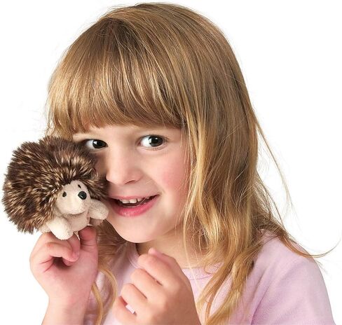 Folkmanis Mini Hedgehog Finger Puppet, Brown, 1 EA in Saudi Arabia