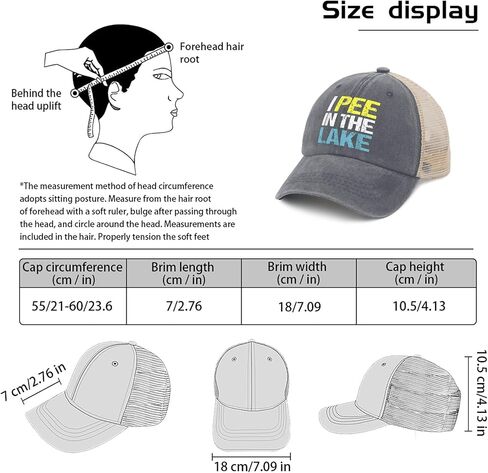 I Pee in The Lake Hat for Mens Fashion Cycling Caps for Women AllBlack Cap Cute Unique Gifts for Artists in Kuwait