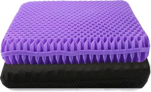 NC Gel Seat Cushion for Long Sitting, Pressure Relief pad, Back, Hip, Sciatica, Tailbone Pain Relief Cushion, Use for The Car, Office, Wheelchair, Stadium Bleachers, Outdoor Travel .(Purple) in Saudi Arabia