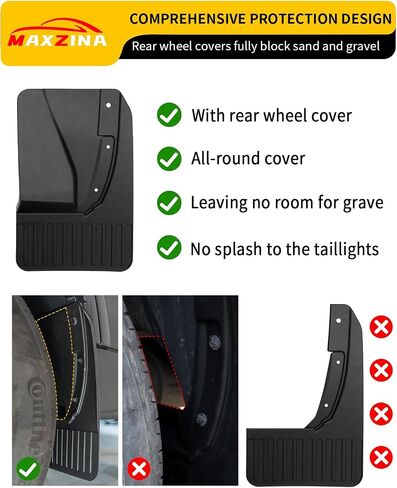 Mud Flaps Compatible with 2022 2023 2024 2025 Ford Maverick Fender Mud Guards Front & Rear No Drilling 4PCS Splash Guards Fender Flares All Weather Protection Accessories in Saudi Arabia