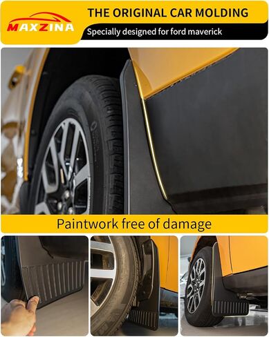 Mud Flaps Compatible with 2022 2023 2024 2025 Ford Maverick Fender Mud Guards Front & Rear No Drilling 4PCS Splash Guards Fender Flares All Weather Protection Accessories in Saudi Arabia
