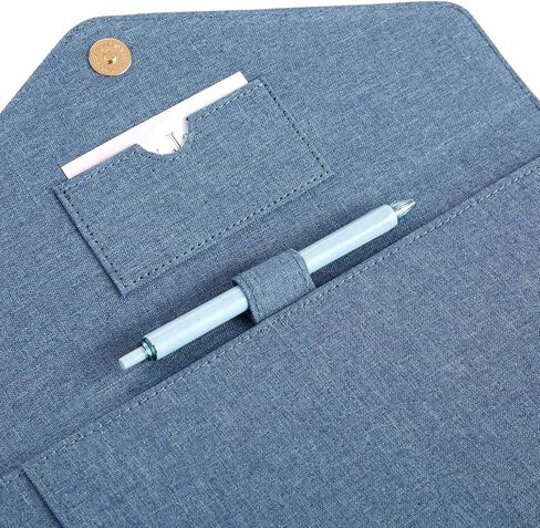 حافظة مفكرة قانونية احترافية من Paper Junkie، دفتر ملاحظات أزرق قابل للطي للمكتب والأعمال والعمل ومنظم مجلد حامل الوسادة للمستندات (12.5x10) in Kuwait