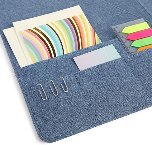 حافظة مفكرة قانونية احترافية من Paper Junkie، دفتر ملاحظات أزرق قابل للطي للمكتب والأعمال والعمل ومنظم مجلد حامل الوسادة للمستندات (12.5x10) in Kuwait