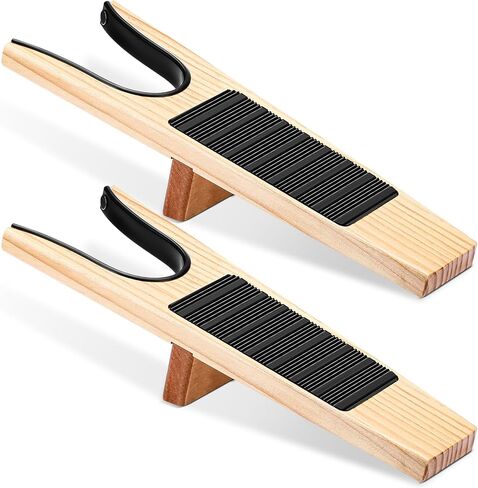 2 Pack Boot Jack Wood Boot Remover for Cowboy Waders Work Boots Bootjack for Men Women Easily Without Bending Over in Kuwait