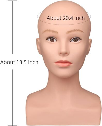 Wig Mannequin Head With Shoulders,Foam Manikin Head For Wigs Female,Wig Head Mannequin For Styling,Mannequin Head For Wigs Display Glasses, Hats in Saudi Arabia