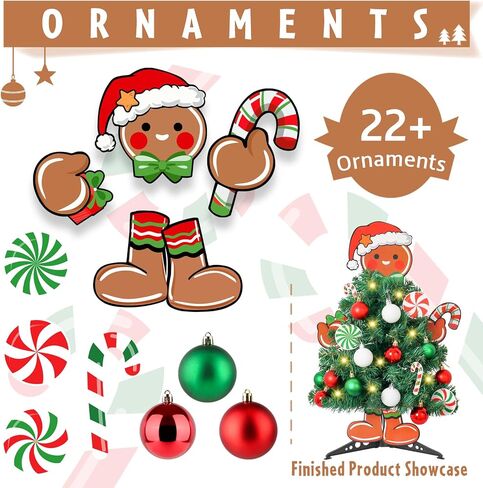 Nightmare Before Christmas Mini Tree Jack Head Arms and Legs Xmas Tree Decorative Tabletop Tree with Light Small Tree for Indoor Home Decorations Gothic Themed Party in Saudi Arabia