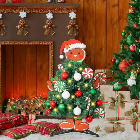 Nightmare Before Christmas Mini Tree Jack Head Arms and Legs Xmas Tree Decorative Tabletop Tree with Light Small Tree for Indoor Home Decorations Gothic Themed Party in Saudi Arabia