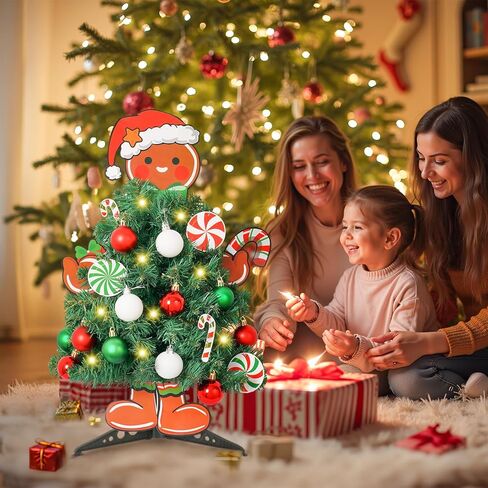 Nightmare Before Christmas Mini Tree Jack Head Arms and Legs Xmas Tree Decorative Tabletop Tree with Light Small Tree for Indoor Home Decorations Gothic Themed Party in Saudi Arabia
