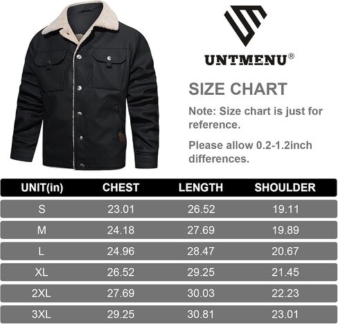 Men's Faux Leather Sherpa Lined Trucker Jacket Collar Winter Warm Coats Multi Pocket in Saudi Arabia