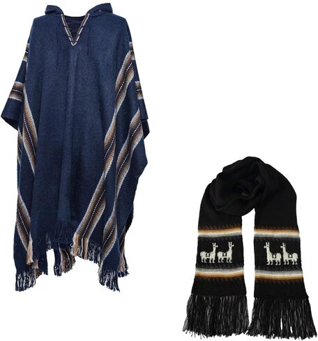 معطف بغطاء رأس من الألبكة الأصلية من جامبوا + وشاح الألبكة الدافئ in Kuwait