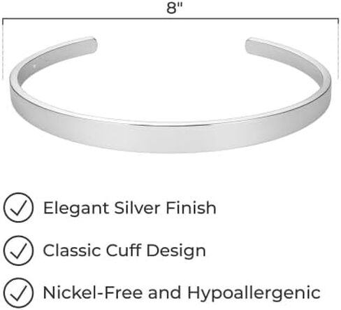 Amazon Essentials Cuff Bracelet, 8" in Saudi Arabia