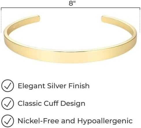 Amazon Essentials Cuff Bracelet, 8" in Saudi Arabia