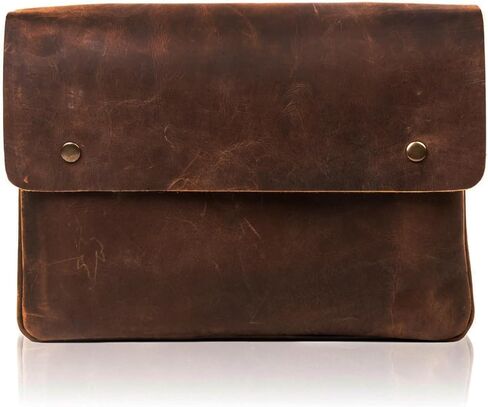 Leather File Folder Organizer Document Holder, File Case, A5 Binder, Envelope Portfolio, Pencil Pouch,Leather Portfolio,Laptop Sleeve Case for 13" 14" Laptops,MacBook & Tablets (Bourban Brown) in Saudi Arabia