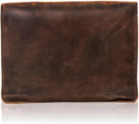 Leather File Folder Organizer Document Holder, File Case, A5 Binder, Envelope Portfolio, Pencil Pouch,Leather Portfolio,Laptop Sleeve Case for 13" 14" Laptops,MacBook & Tablets (Bourban Brown) in Saudi Arabia