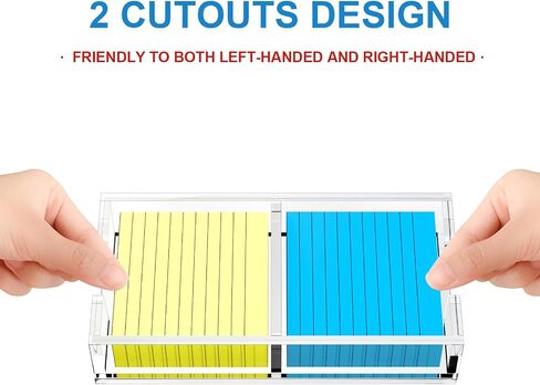 WINFFOR Acrylic Notepad Holder Dispenser - 3x3 in Sticky Note Memo Holder for Desk Organizer (W/O Pads) Office Desk Accessories School Supplies, Purple in Saudi Arabia