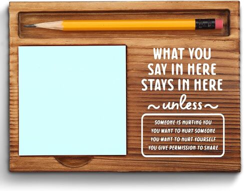 vizuzi Healthy Self-Talk Growth mindset Mental Health Sticky Note Holder, Therapy Office Decor, Gifts for Psychotherapy Therapist Counselor Office Decor CBT Self-Stick Note Pad Holders ZSS35 in Saudi Arabia