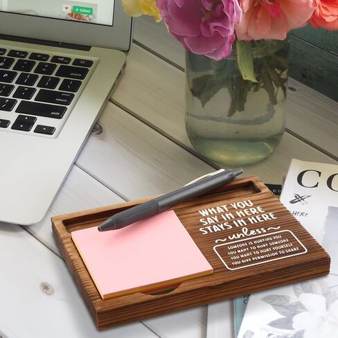 vizuzi Healthy Self-Talk Growth mindset Mental Health Sticky Note Holder, Therapy Office Decor, Gifts for Psychotherapy Therapist Counselor Office Decor CBT Self-Stick Note Pad Holders ZSS35 in Saudi Arabia