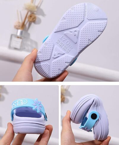 Disney Frozen Elsa Clogs Slip on Water Shoes Casual Summer for Girls Kids Children - Purple XS Size in Saudi Arabia