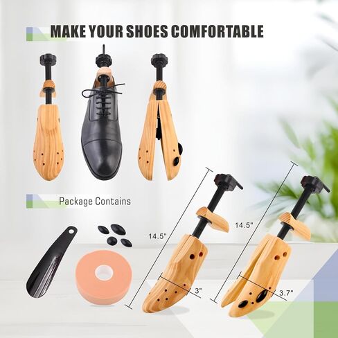 HC7 Shoe Stretcher Men,Shoe Expander widener Stretches Both Length And Width,2-Way Men's Shoe Stretcher Fits US Men's Large Size 9-14 Shoes in Saudi Arabia