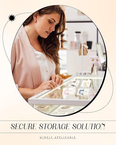 كينينج 24 قطعة من حقيبة المجوهرات الجلدية الليتشي بمقاسين واضحين للسفر وحقائب المجوهرات المحمولة حقيبة هدايا مجوهرات شفافة صغيرة منظم تخزين المجوهرات لسوار وقلادة وحلقة وتغليف القرط in Kuwait