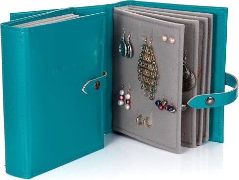 Large Size - Little Book of Earrings - A Small Book for Keeping Your Earrings Safe! (Teal) in Saudi Arabia