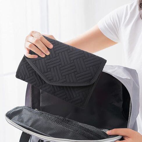 بكرة تنظيم المجوهرات للسفر مع مقصورات وجيوب متعددة، بكرة تخزين مجوهرات قابلة للطي للأقراط والقلائد والخواتم والأساور ودبابيس الزينة in Kuwait