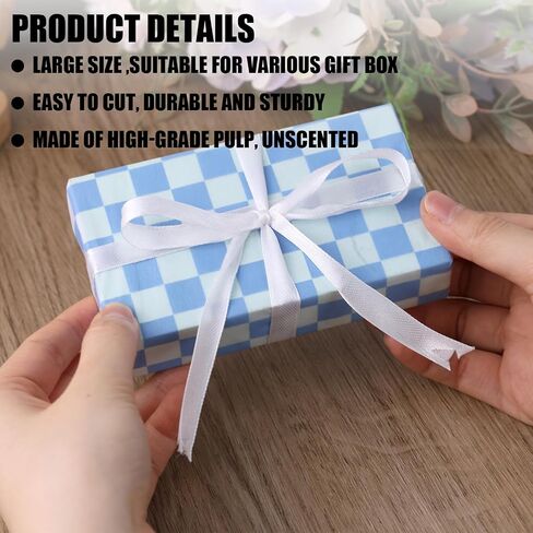 HEYPLACE 100 Sheets Red and White Checkered Tissue Paper, 14x20 Inch Gift Wrapping Paper Plaids Art Paper for Gift Bags Packaging Crafts Birthday Wedding Baby ShowerChristmas Decorations in Kuwait