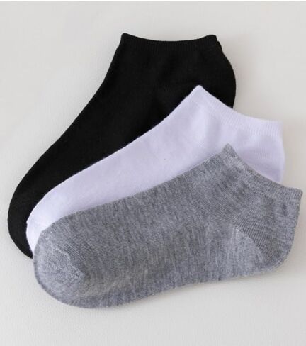 No Show Socks for Men, 9 Pairs, Athletic Ankle Socks, White, Black, Grey, Medium, Black/White/Gray in Saudi Arabia