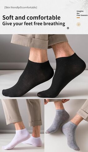 No Show Socks for Men, 9 Pairs, Athletic Ankle Socks, White, Black, Grey, Medium, Black/White/Gray in Saudi Arabia