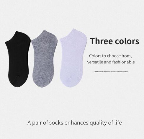No Show Socks for Men, 9 Pairs, Athletic Ankle Socks, White, Black, Grey, Medium, Black/White/Gray in Saudi Arabia