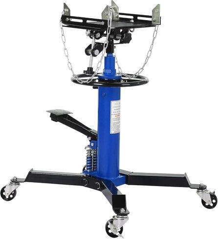 1322lbs Transmission Jack Lift with Anti-Slip Rubber Pad, 2 Stage Adjustable Telescoping Hydraulic Transmission Jack, High Lift Dual Telescopic Jacks Hoist, 33.8" to 72.8" Lifting Range in Saudi Arabia