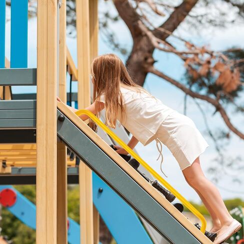 Lounsweer 4 حزمة 37 بوصة مسرح سلم مقبض قضبان قرد سوداء مقابض أمان معدنية انتزاع مقبض القضبان للأطفال ملعب الملحقات للألعاب في الهواء الطلق الفناء الخلفي سلم منزل شجرة البيت in Kuwait