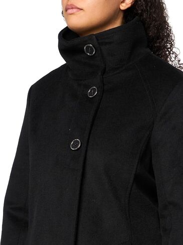 Kenneth Cole Women's Classic Wool Walker W Three Button Stand Collar and Back Belt Detail in Saudi Arabia