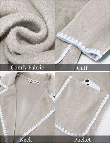 luvamia Pea Coats for Women Trendy Embroidered Contrast Trim Long Peacoat Jackets Lapel Button Winter Coat with Pockets in Kuwait