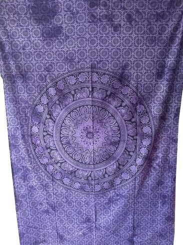 Marubhumi Tapestry Wall hangings Black and White Hippie Mandala Tapestry Wall Art Collage Dorm Beach Throw Bohemian Tapestry Wall Decor Boho Bedspread (Queen 85 x 90 Inch, Purple Dye) in Saudi Arabia