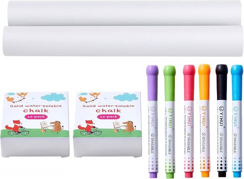 VEVOR Easel Accessory Set, 32 PCS Kid's Art Easel Painting Kit Including Chalks, Dry-Erase Markers & Paper Rolls, Supplies Set for Standing Art Easel, Painting Accessories for Toddlers Boys and Girls in Saudi Arabia