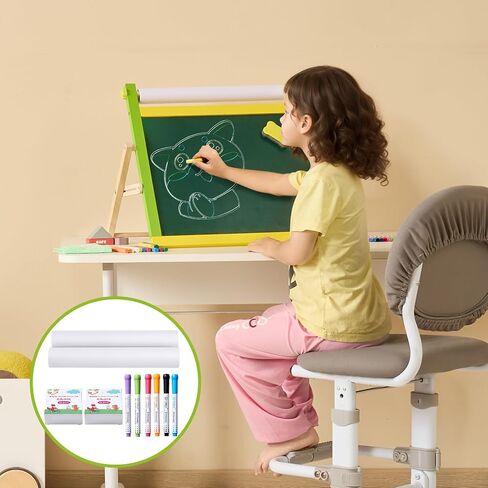 مجموعة ملحقات الحامل VEVOR، 32 قطعة من مجموعة أدوات الرسم الفنية للأطفال بما في ذلك الطباشير وأقلام التحديد الجافة ولفائف الورق، ومجموعة لوازم للحامل الفني القائم، وإكسسوارات الرسم للأطفال الصغار الأولاد والبنات in Saudi Arabia