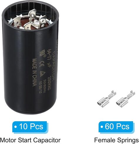 PATIKIL Motor Start Capacitor, 5 Pcs 189-227uF/Mfd 220-250V 50/60Hz CD60 Run Capacitor Motor Round Starting Capacitor for Electric Motor Starts Running in Saudi Arabia